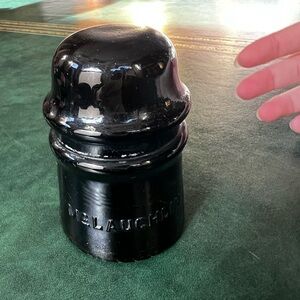 Vintage Antique Telephone Wire Insulator McLaughlin No 16 Dark Olive Green